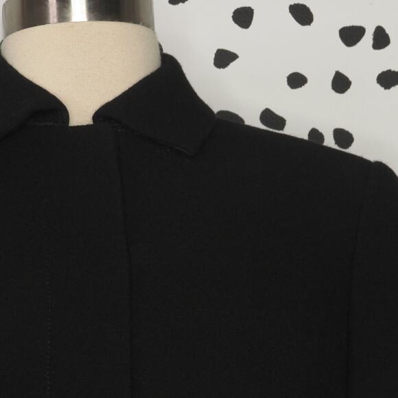 J. Crew Black Classic Longline Tailored Peacoat - Picture 2 of 8